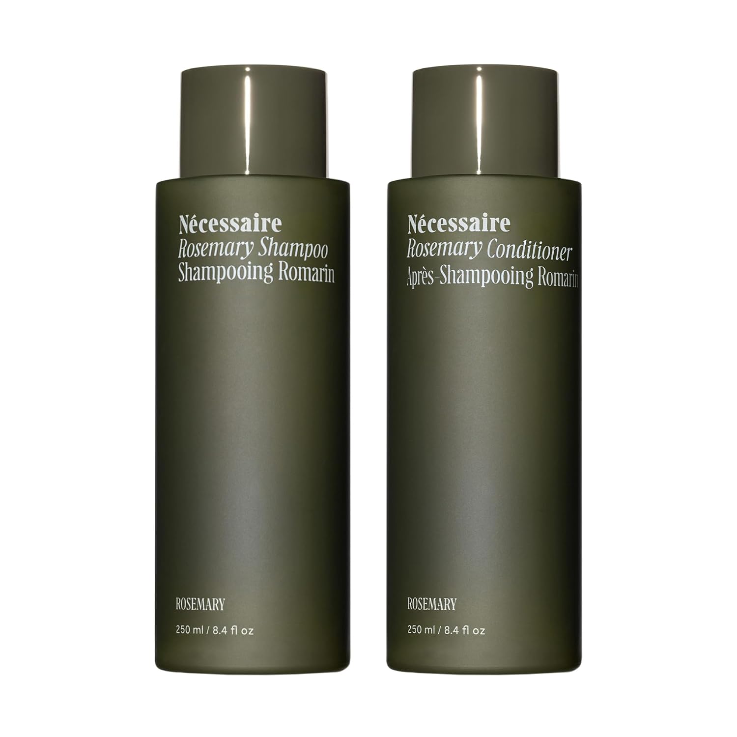 Nécessaire Rosemary Hair Duo | Multi-Protein Strengthening Shampoo + Conditioner For Thinning Hair. For Women + Men. Good For All Hair Types/Textures. Free Of Sulfates. Color-Safe. 250 ml / 8.4 oz