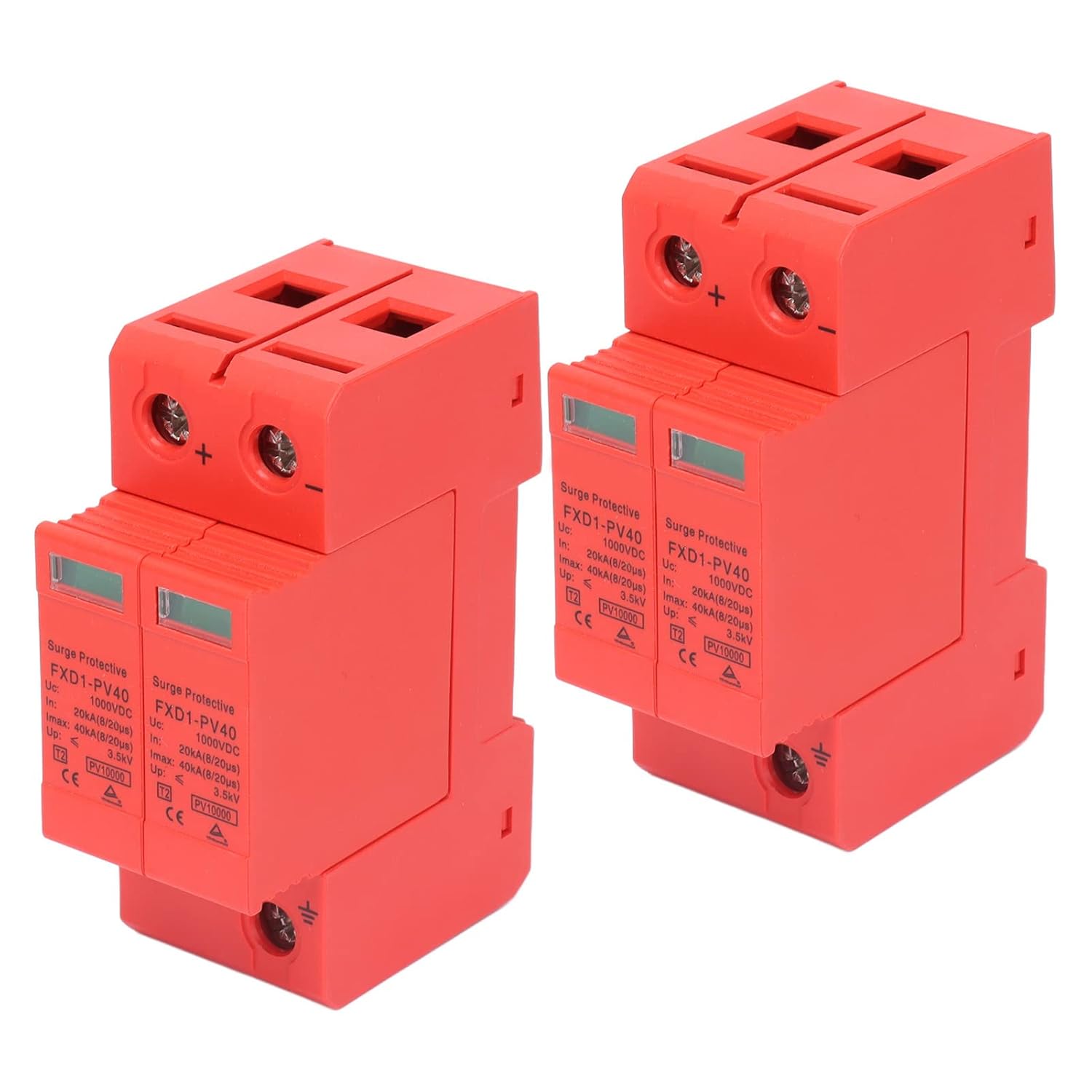 2P Protective Devices 2pcs 2P Protective Devices 40KA DC Photovoltaic Arrester with Remote Protectors (DC 1000V)