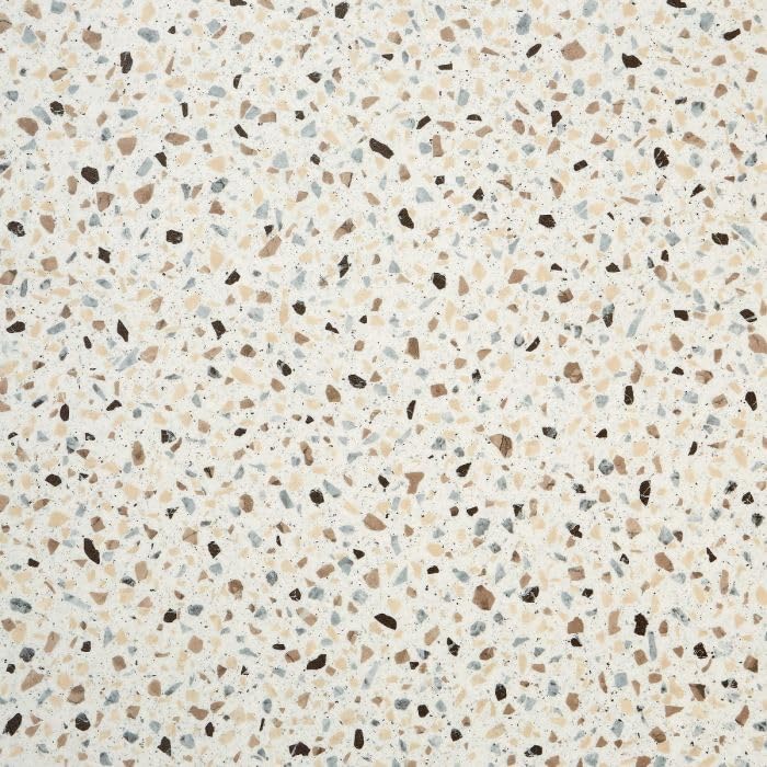 Terrazzo Design Cushioned Sheet Vinyl Flooring Lino for Kitchens & Bathrooms with Brown Grey & Beige Chippings 2m 3m Width 2m to 7m Length (Cocoa Granite, 2.5m x 2m)