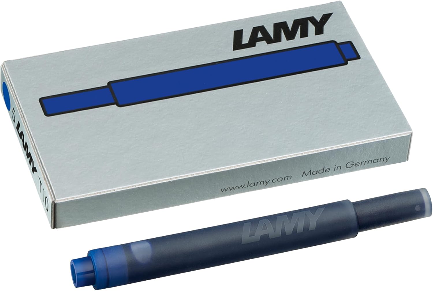 Lamy T10 Blue Ink cartridges with Large Ink Capacity, 5 Pack