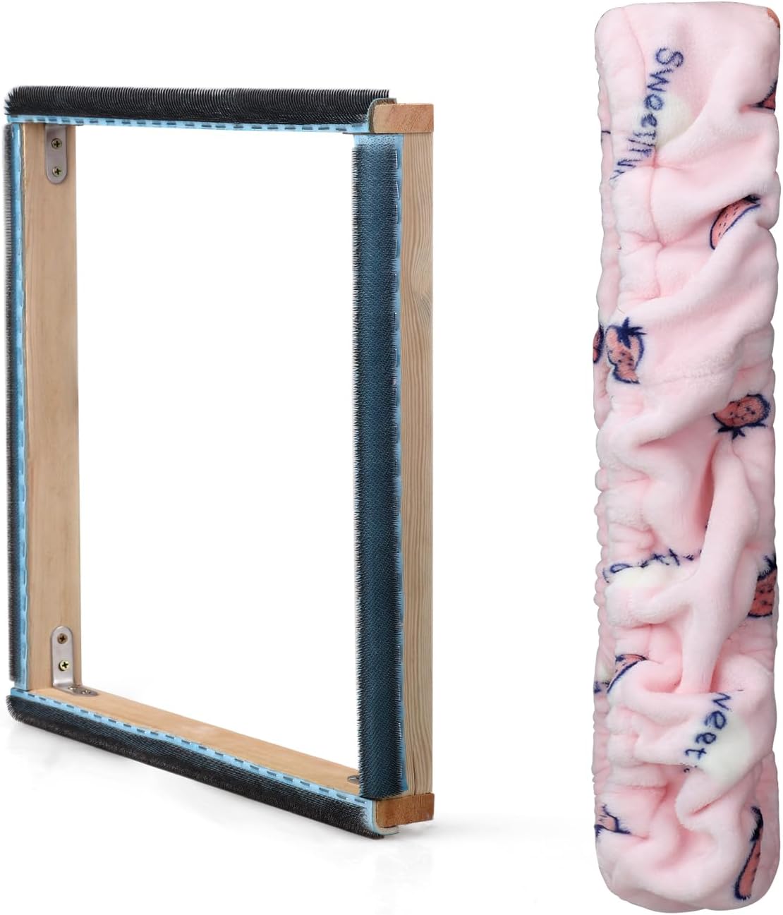 Rug Hooking & Cross Stitch Hoop with Frame Flannel Cover (11.8*11.8 inch)