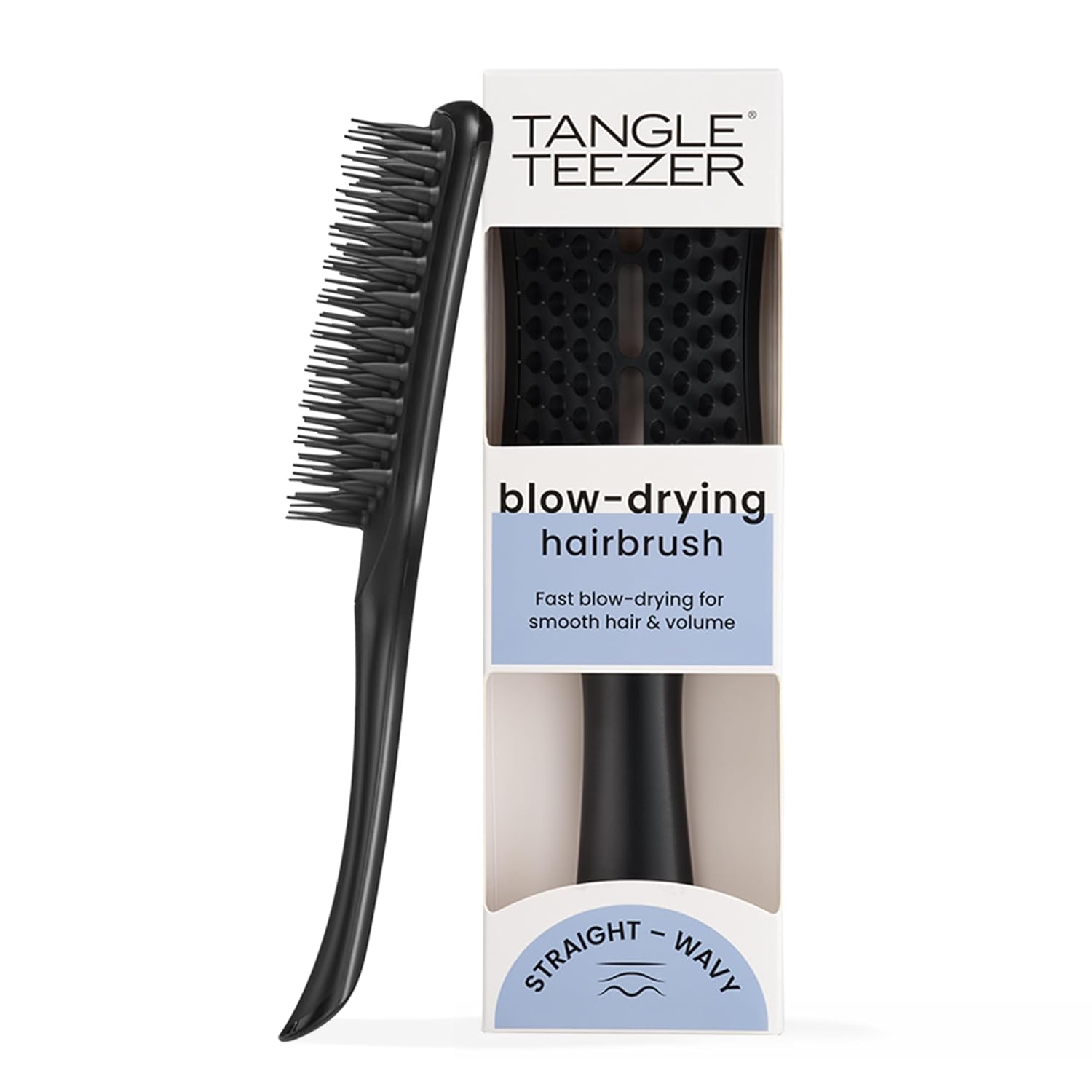 Tangle Teezer Ultimate Blow Dry Brush, Vented Hair Brush for a Quick & Easy Blowout, Adds Volume & Lift, for Fine to Medium Hair Types, Jet Black
