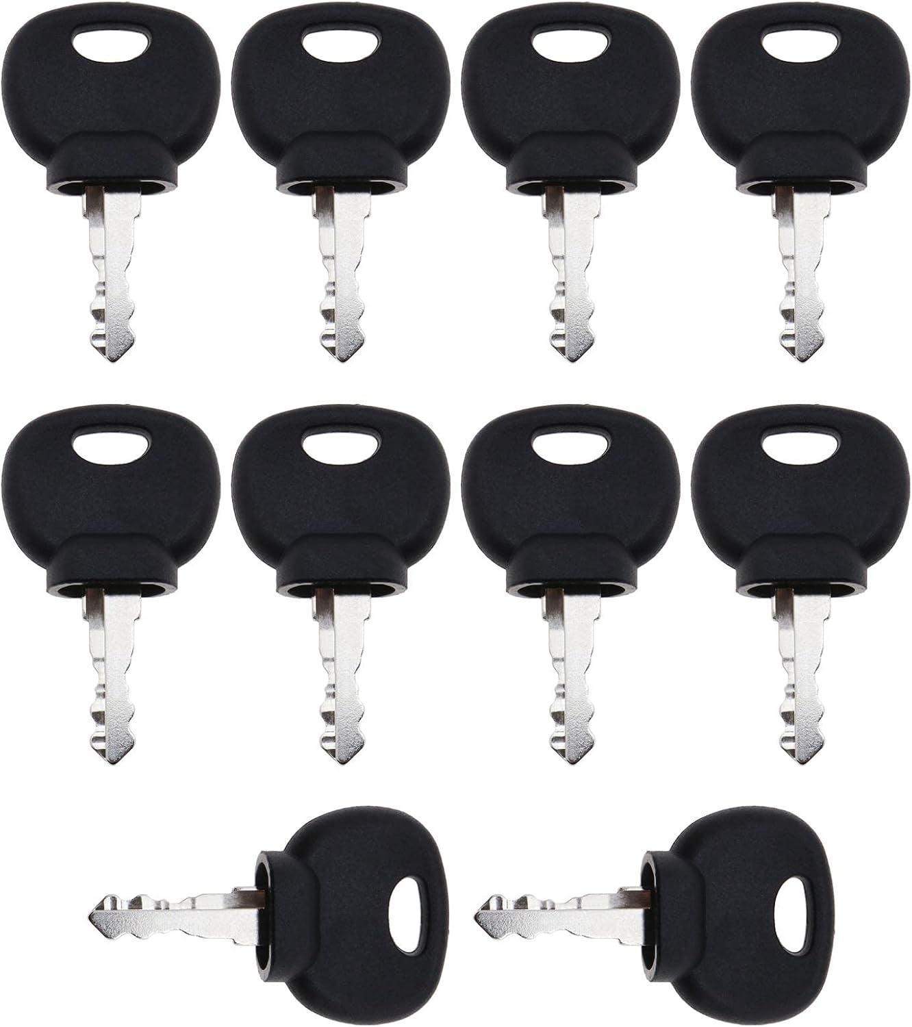 Create idea 10pcs Ignition Starter Key Agricultural/Excavator Machinery Forklifts Compactor Key Compatible with AHLMANN AVANT BOBCAT BOMAG CASE DEUTZ JCB IHC