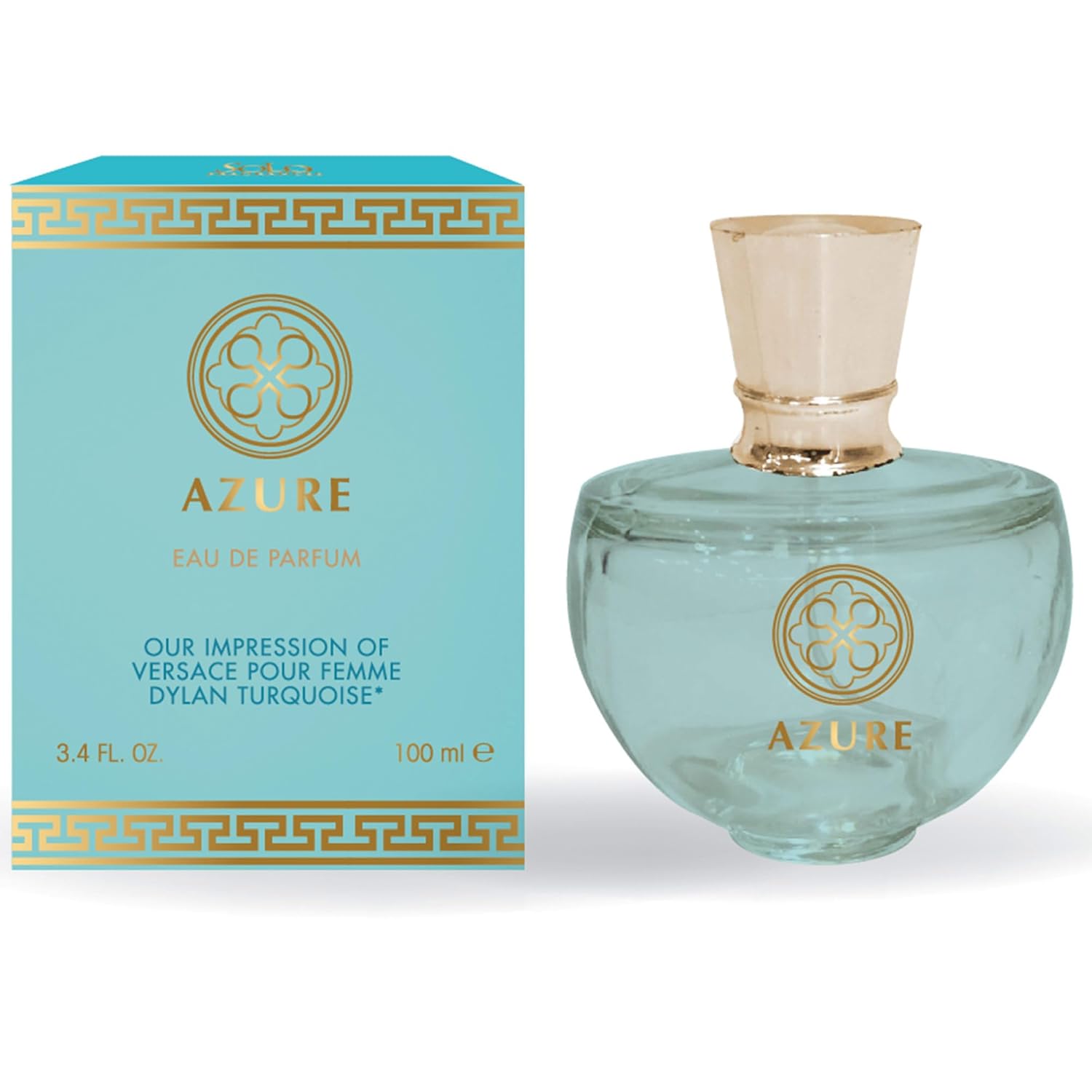 Azure for Women, Impression of Dylan Turquoise Perfume, EAU DE PARFUM, Burst of Italian Lemon & Mandarin Orange Awakens the Senses, Unique Note Lingers on Skin, 3.4 Ounces