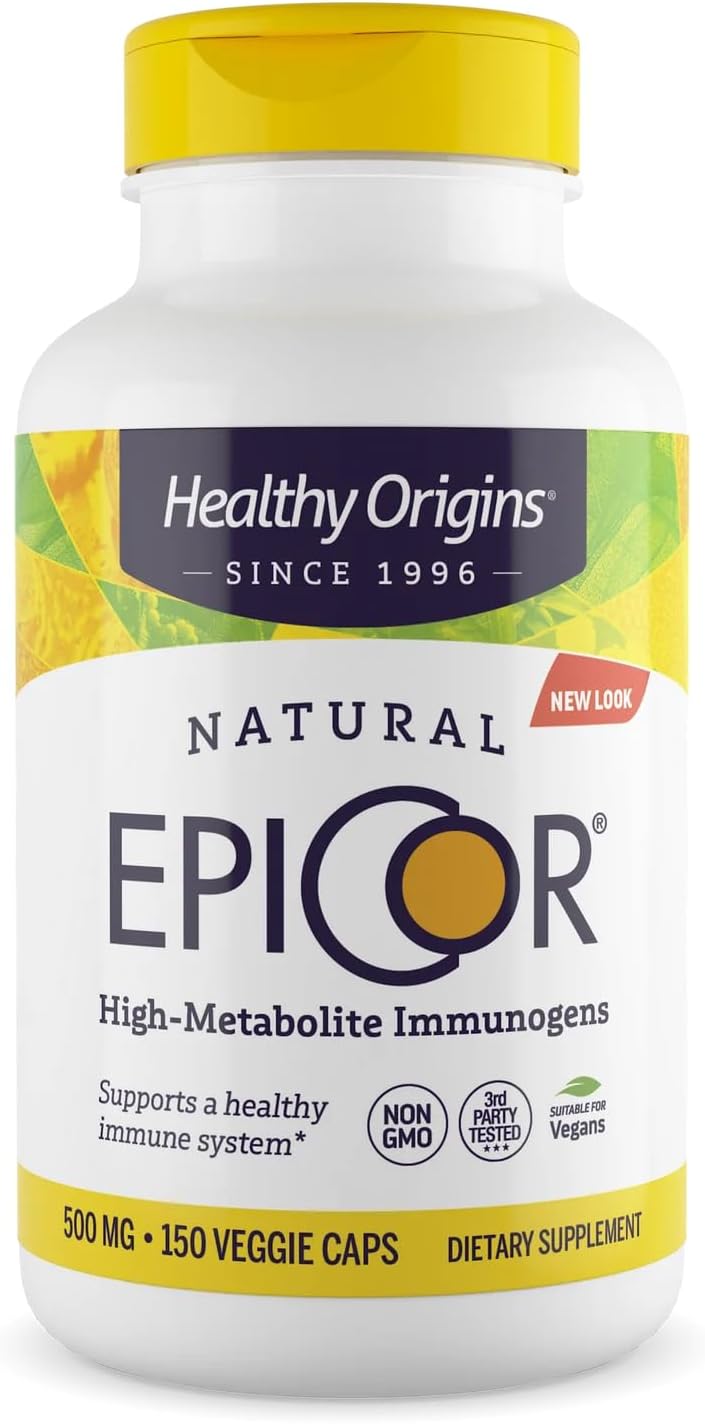Healthy Origins EpiCor 500 mg (Immune Support, Non-GMO, Gluten Free), 150 Veggie Capsules