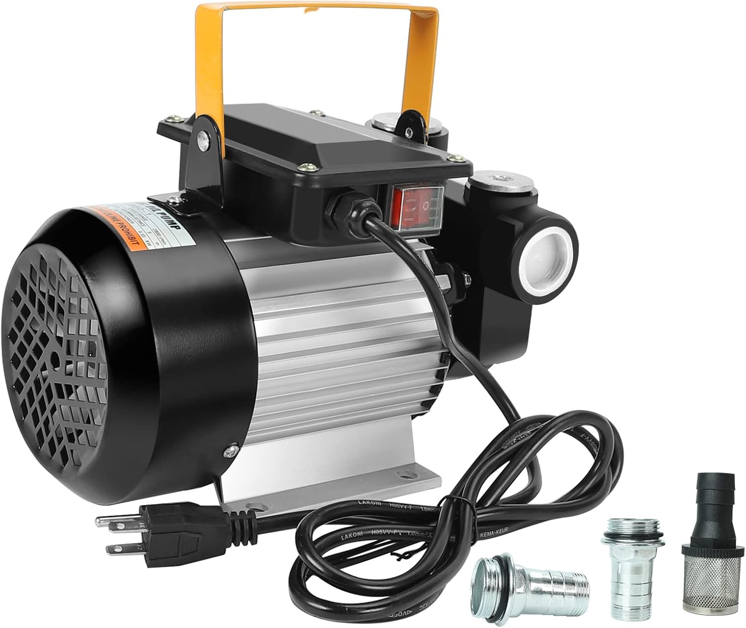 110V AC 550W Self Priming Electric Transfer Pump, 60L/min Oil Transfer Pump Fuel Diesel Kerosene Biodiesel Pumps For Vehicles, Construction Sites, Farms