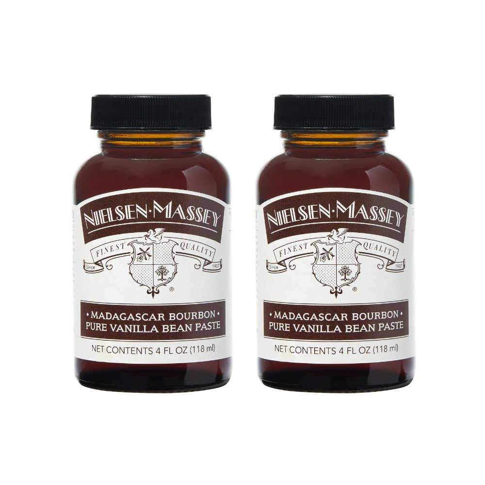 Nielsen-Massey Madagascar Bourbon Pure Vanilla Bean Paste for Baking and Cooking, 4 Ounce Bottle (2 Pack)