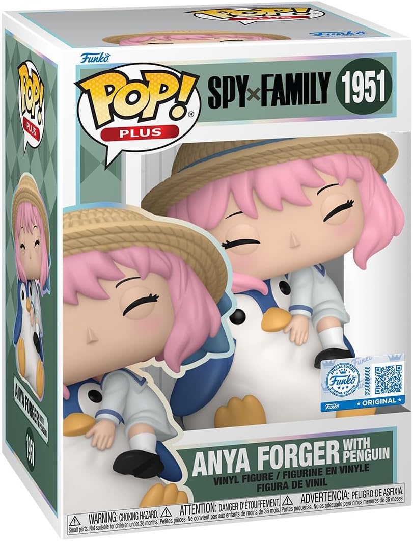 Funko Pop! Plus: SPY x Family - Anya Forger with Penguin - Amazon Exclusive - Collectable Vinyl Figure - Gift Idea - Official Merchandise - Toys for Kids & Adults - Anime Fans - Figure for Collectors