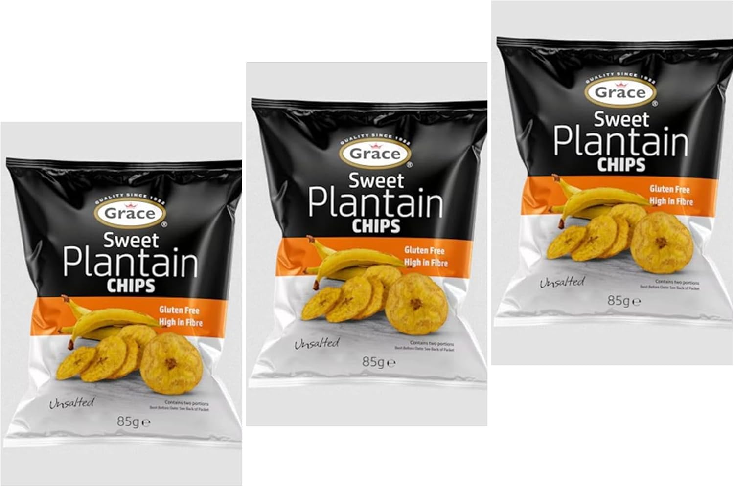 Grace Sweet Plantain Chips, 85g, Pack of 3