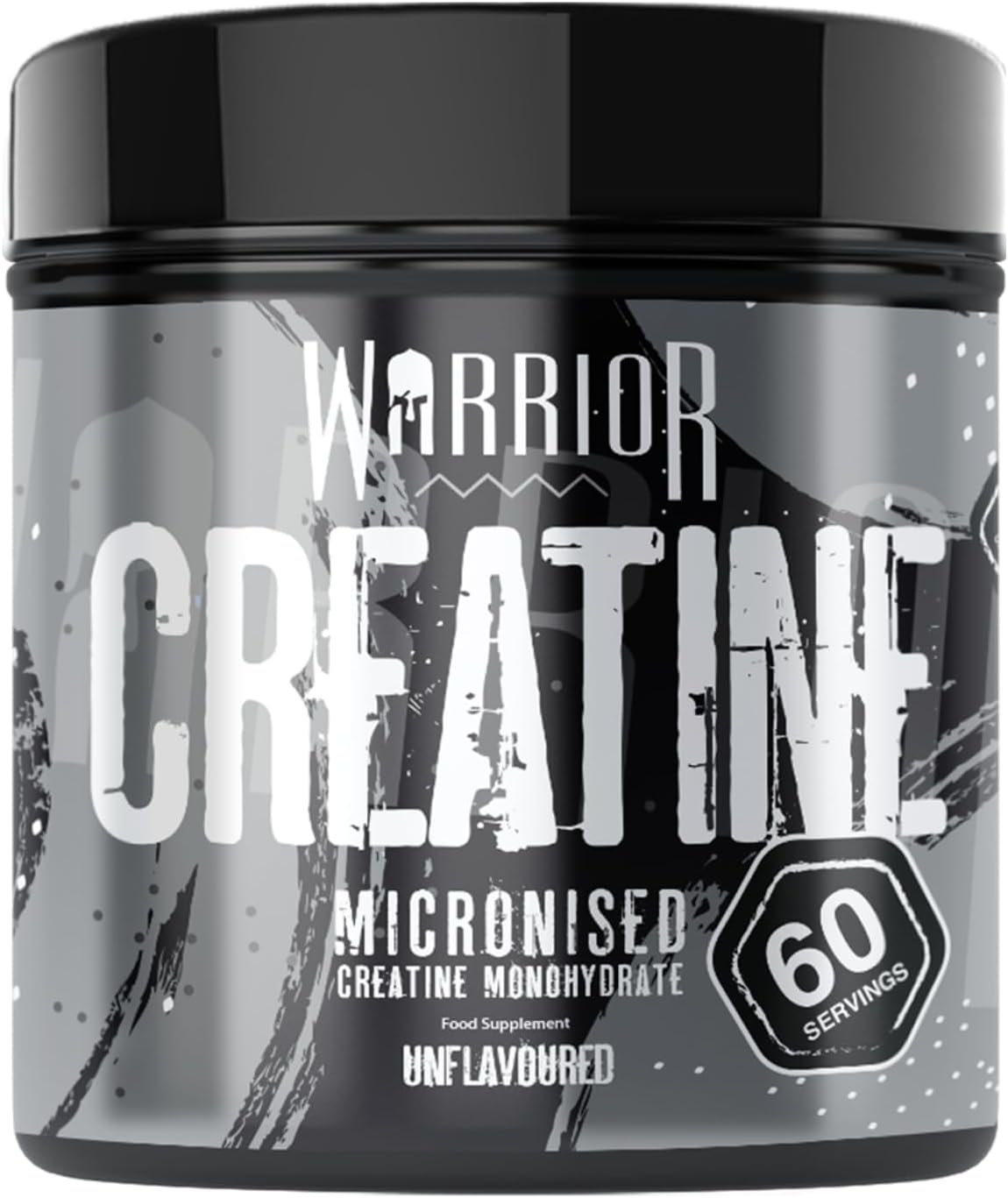 Warrior Creatine Monohydrate Powder 300g (60 Servings) – Pure Micronised Creatine Powder Supplement for Men & Women, Pre & Post Workout Strength, Muscle Growth & Recovery, Vegan – Unflavoured