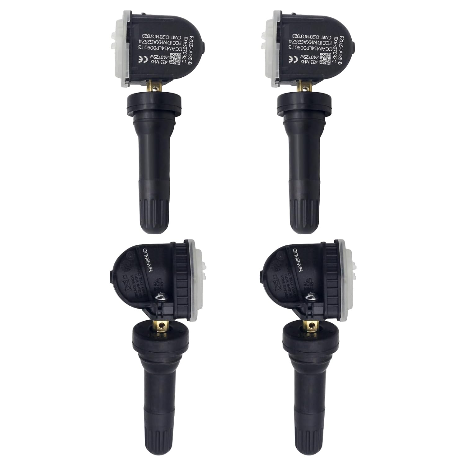 TPMS Sensor Set of 4, 315MHz tire Pressure Sensor Suitable for 2015-2020 Ford F-150 Edge Mustang Explorer Fiesta Ranger, Lincoln Navigator TPMS35 F2GZ-1A189-A. (TPMS-F2GZ)