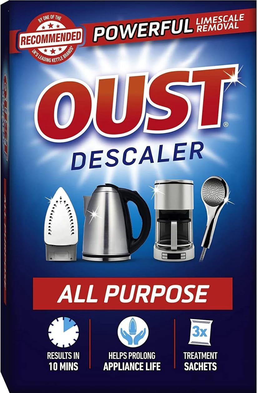 Oust Multi Purpose Descaler Powerful Limescale Removal from Kettles, Coffee Machines - 3 Count Pack of 1
