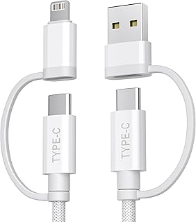 Basesailor 4-in-1 USB C to USB C Cable 10ft,60W Fast Charging Multi Charger Cord with USB-A Adapter/IOS/Type C for iPhone 16 15 14 13 Mini Plus Max,Apple iWatch 10 9 8,MacBook Pro,iPad Air,S24 S23 S22
