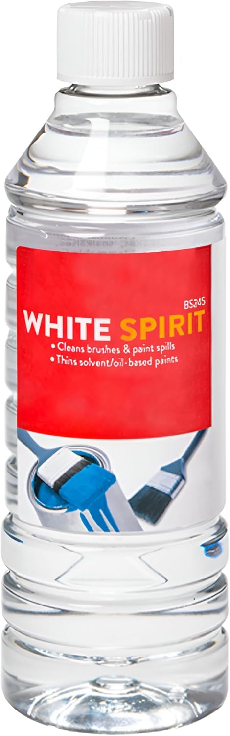 White Spirit 500ml Multi-Purpose Paint Solvent for Cleaning Brushes, Thinning Oil-Based Paints, Removing Grease and General DIY Use