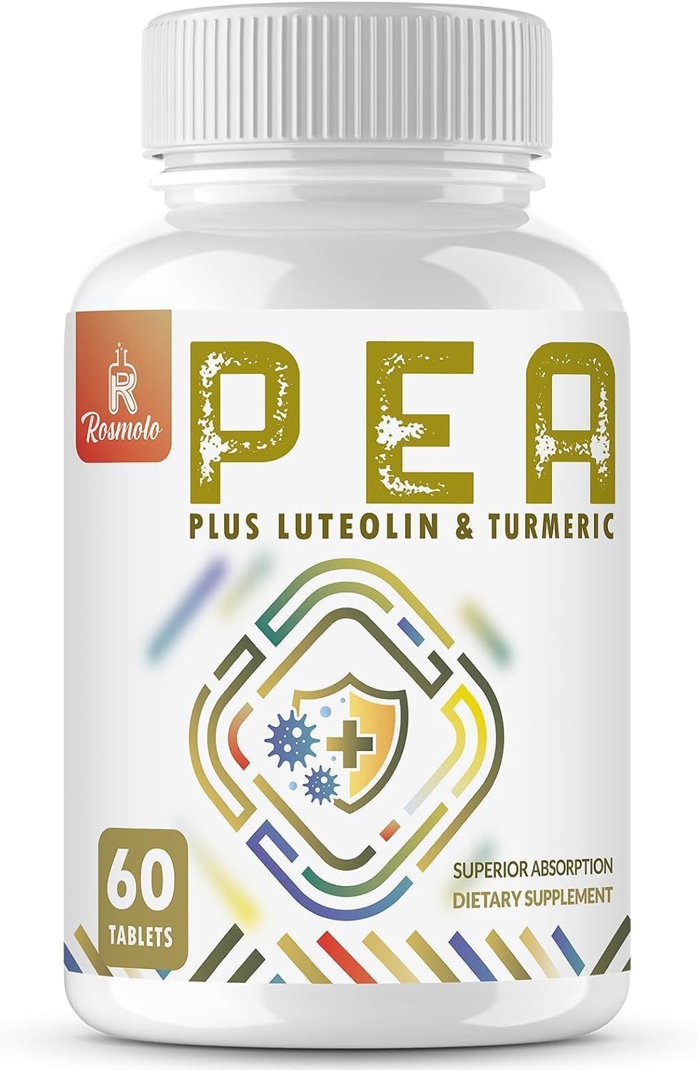 1500 MG Palmitoylethanolamide with Luteolin 98% & Turmeric, High Absorption, Micronized Pea Supplement for Discomfort Management- USA Made - 60 Tablets