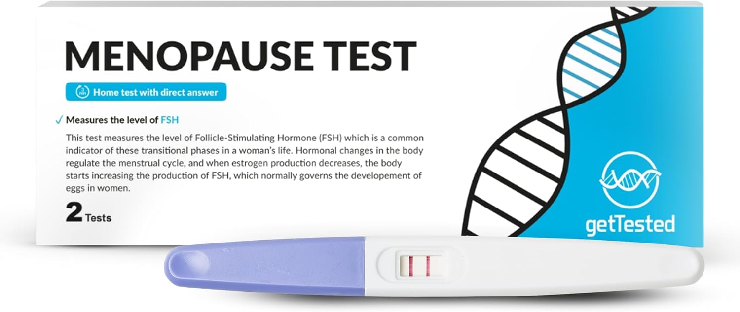 GetTested at Home Menopause Test FSH (2 Tests) Our Rapid Test is a Urine Sample, a so-Called midstream Test, which Gives an Answer Within a Few Minutes. Includes 2 Test Strips.