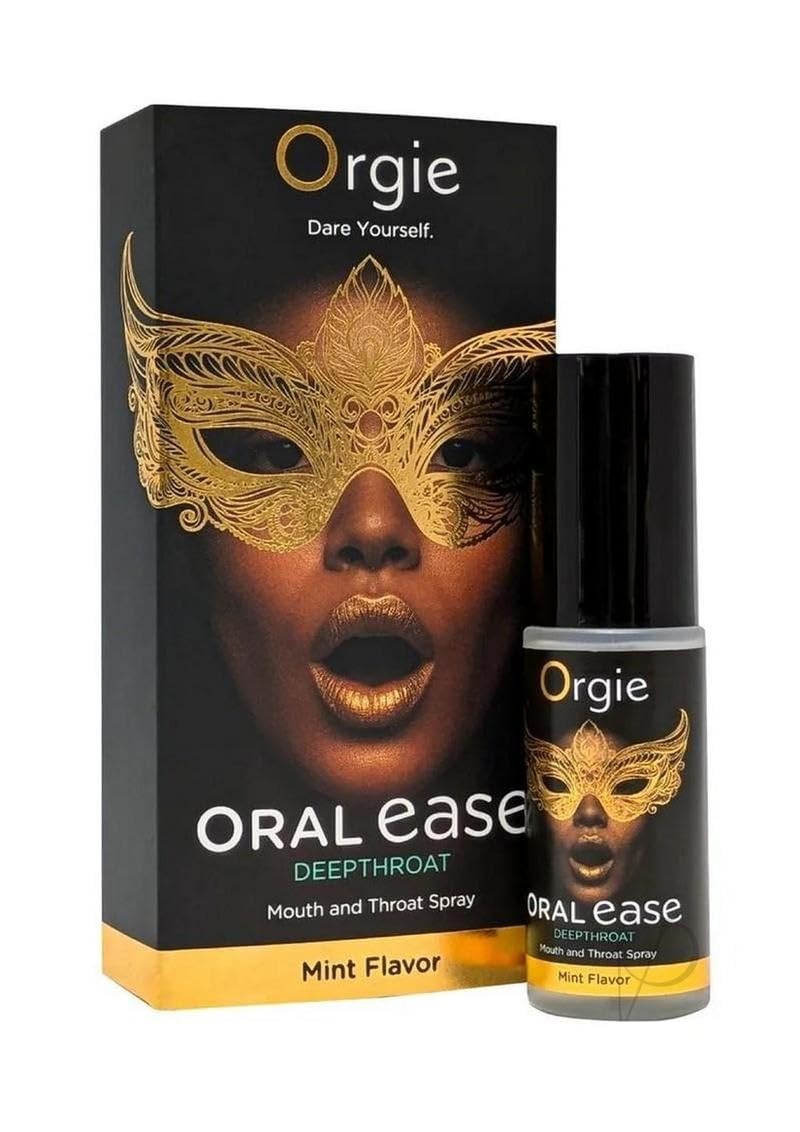 Orgie Oral Ease Deepthroat Mouth & Throat Spray – Mint Flavor Desensitizing Oral Care Cosmetic – 0.5 fl oz