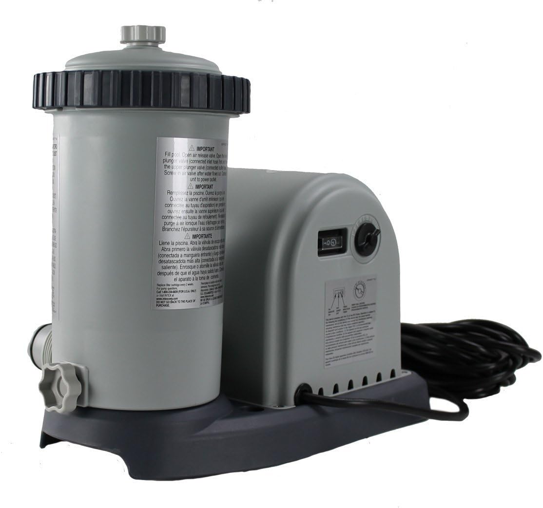 Intex 1500 GPH Above Ground Pool Filter Pump REPLACEMENT ONLY WITH HOSES