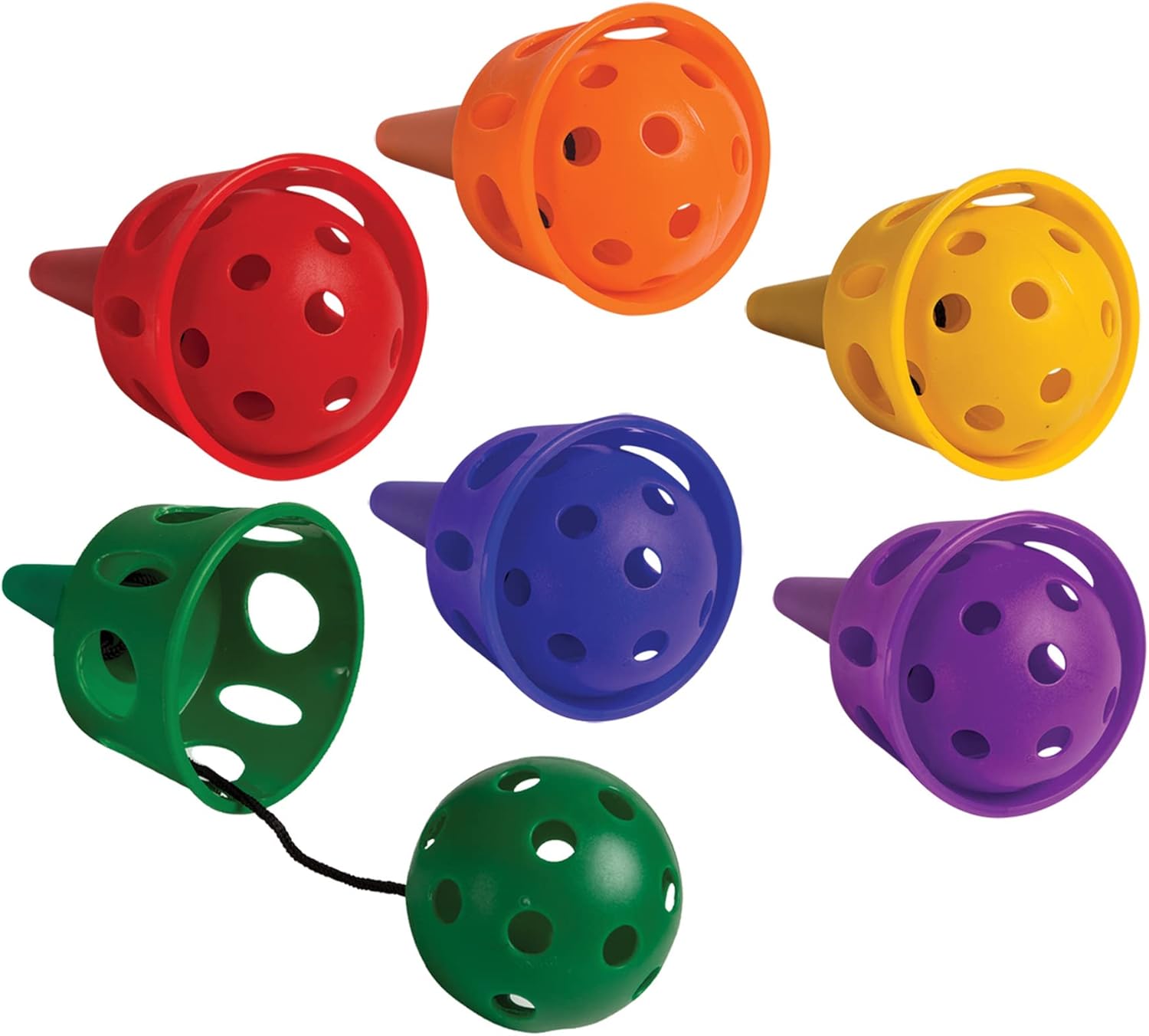 Champion Sports Catch A Ball Set: Classic for All Ages Outdoor Party Game for Lawn, Camping & Beach, 6 Assorted Colors