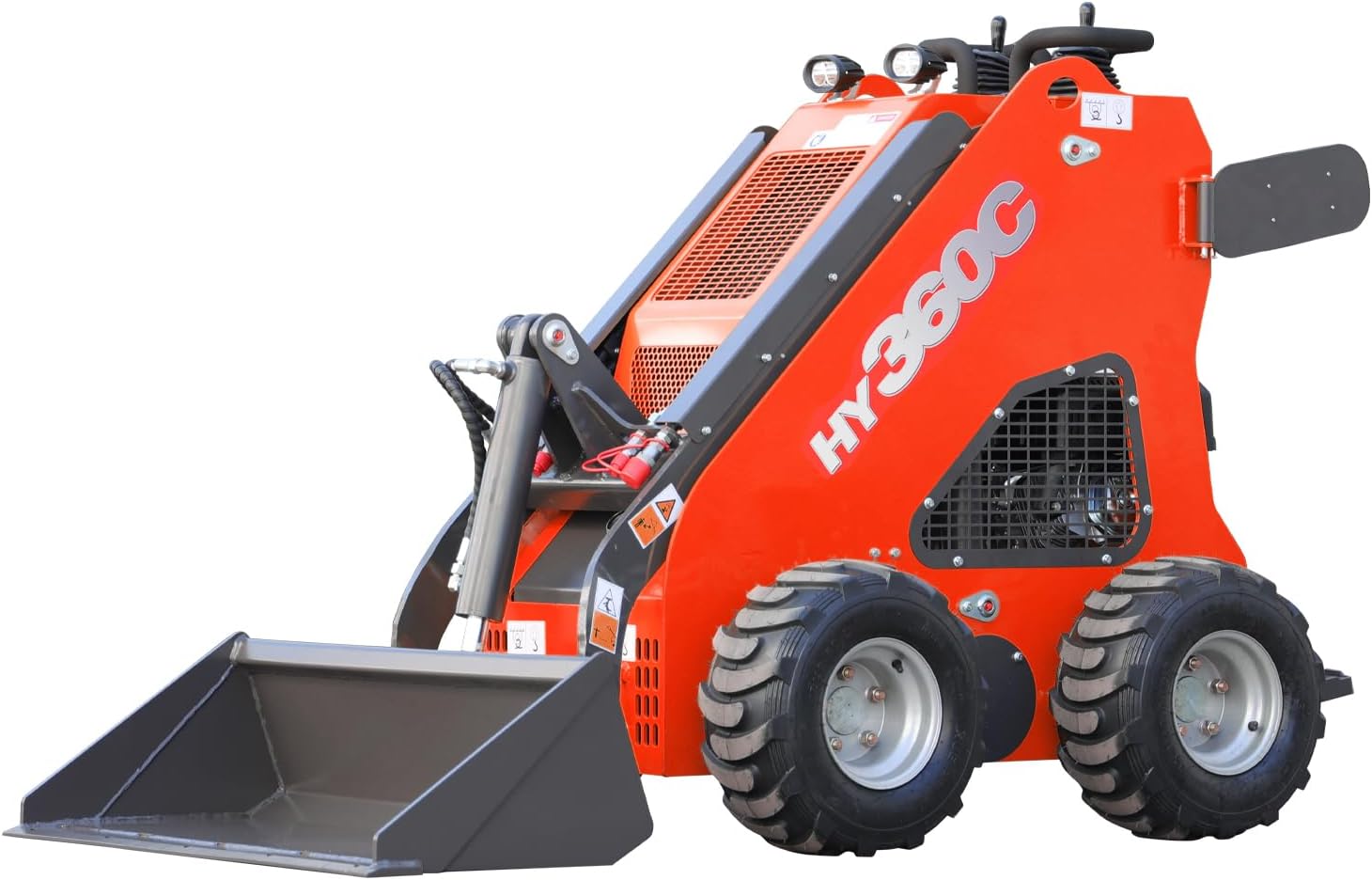 HY360C Wheeled Stand-On Mini Skid Steer Loader | LimitedTime Offer, with Bucket, B&S Gas Engine EPA Certified, Curbside delivery & Professional unloading Included