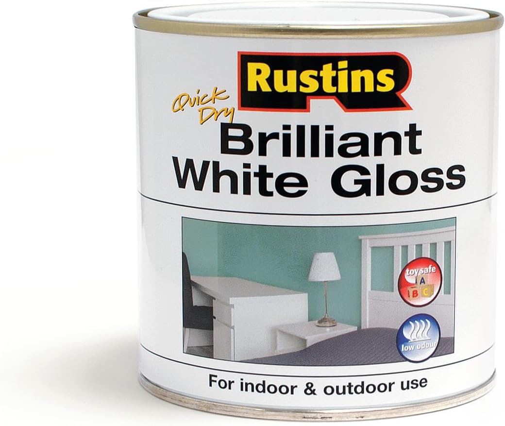 RUSTINS Brilliant White Gloss Paint 250ml