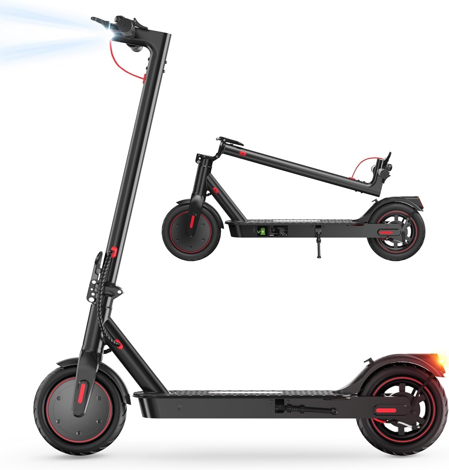 iScooter i8 Electric Scooter, 8.5" Electric Scooters for Adults and Teens, Lightweigh Foldable E Scooter with Cuise Control, 350W Motor, 3 Speed Mode, Double Braking System