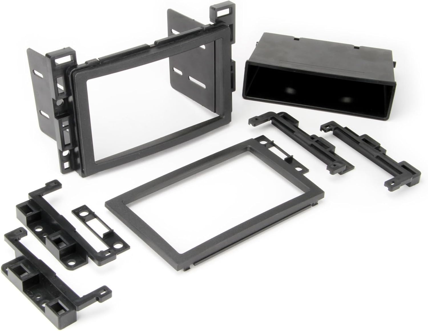 Scosche GM2500B Double DIN or Single DIN with Pocket Radio Installation Dash Kit Compatible with Select 2004-2021 GM Vehicles - Car Stereo Install Kit - See Fit Guide in Images to Verify Your Vehicle