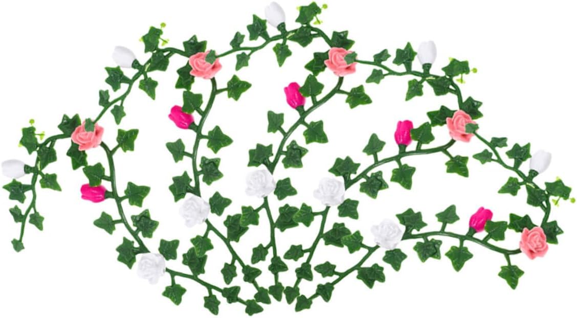 TOYANDONA 5pcs Miniature Artificial Flower Vine Decor for Dollhouse Micro Landscape Realistic Mini Flowers Vine for Table Gardening Natural Look Mini Garden Supply