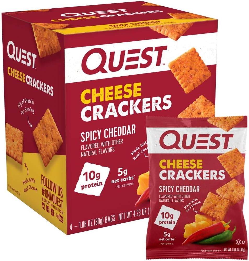 Quest Nutrition Crackers - Spicy Cheddar 12x10g