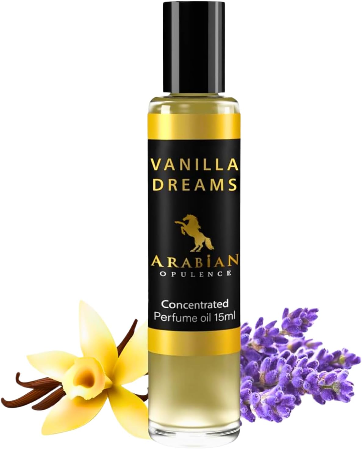 Arabian Opulence FR99 Vanilla Dreams Roll-on Perfume Oil for Women, Luxurious and Concentrated Long Lasting Perfume Oil, Alcohol-Free Travel Size Body Scent for All-Day Freshness (15ml)