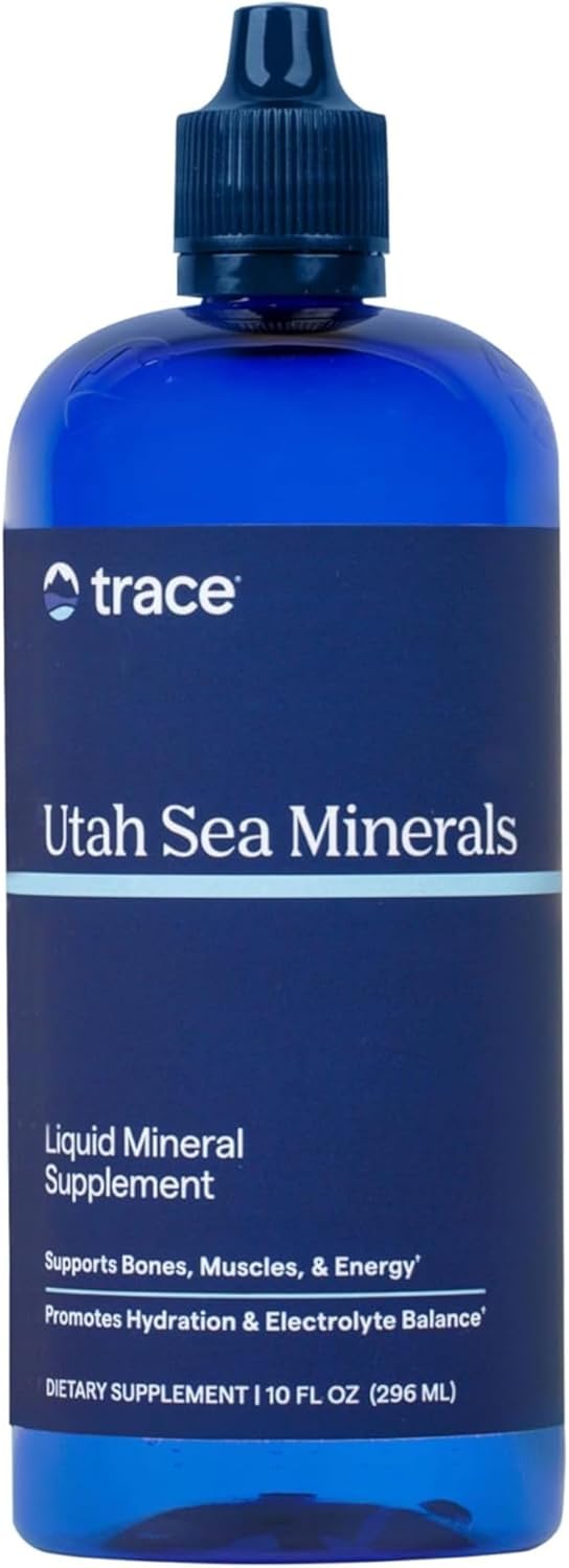 Trace Minerals Utah Sea Minerals 296ml 10oz, Naturally Occuring Minerals, Sport Electrolyte Replacement Drink, Salt Seasoning