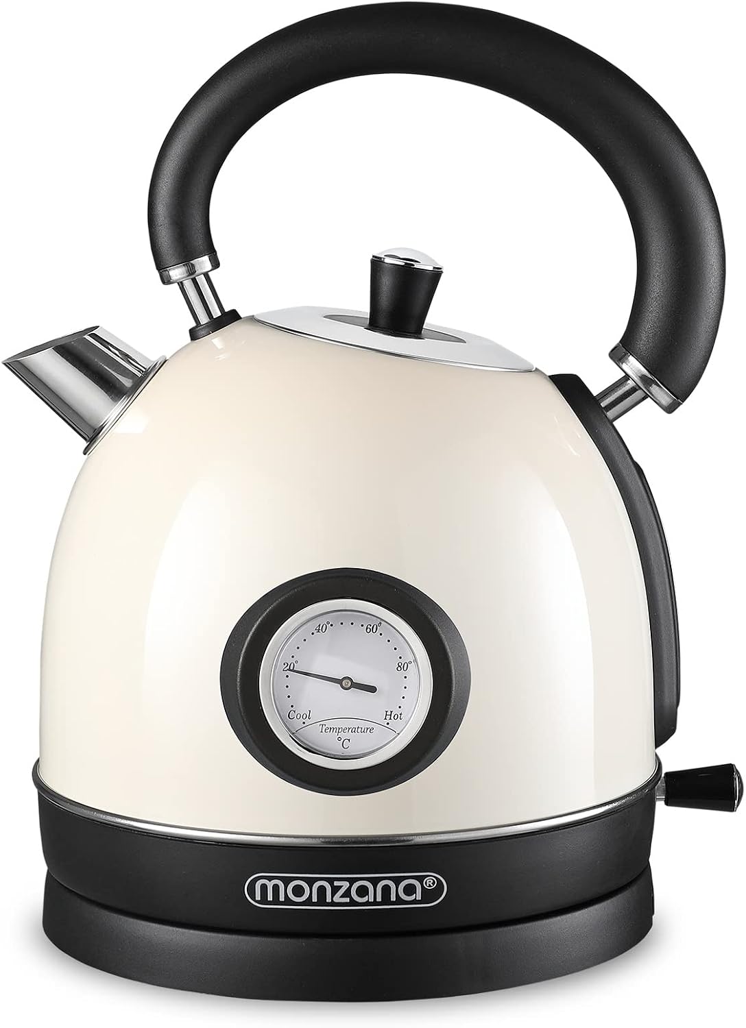 MONZANA® Retro 1.8L 2.2kW Electric Vintage Style Dome Kettle, Cream Kettle