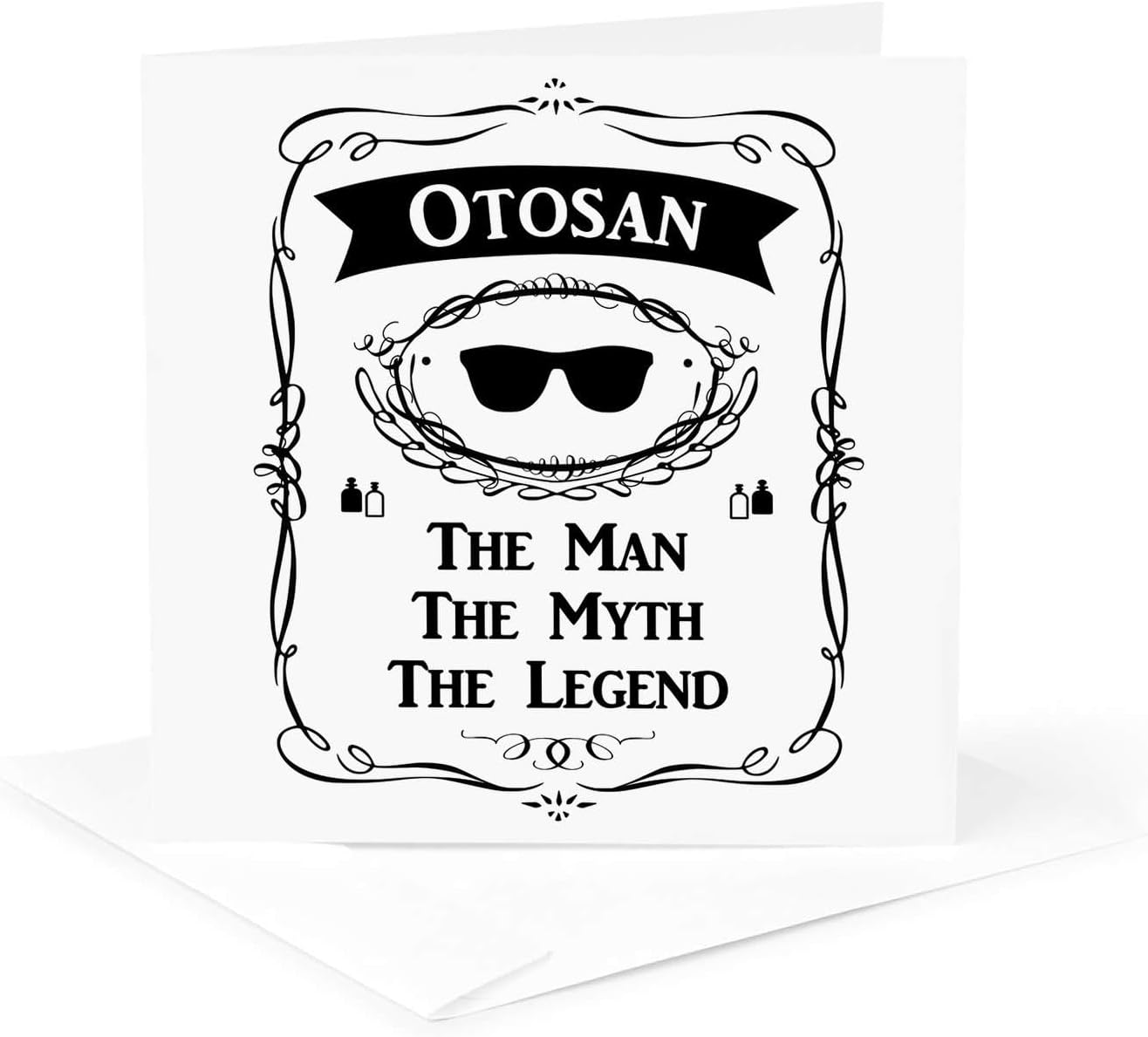 3dRose Greeting Card - Otosan The Man The Myth The Legend word for dad father in Japanese - The Man The Myth The Legend