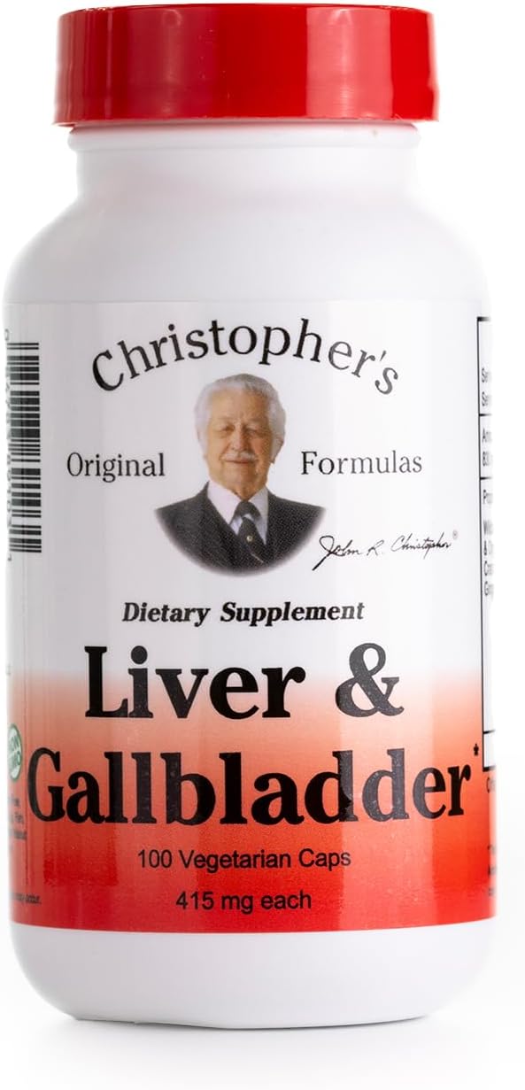 Christopher's Original Formulas Liver & Gallbladder Formula Capsules - Gallbladder Supplements with Digestive Enzymes & Natural Herbs