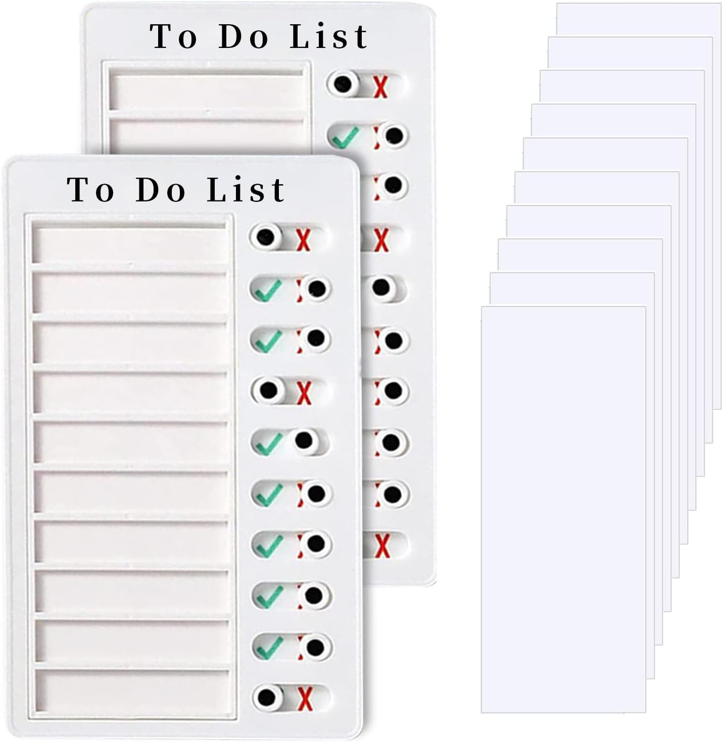 2 Pcs Chore Chart Memo Boards, Portable to Do List Checklist Board with 10 Papers, Daily Schedule Chore Chart for Kids, Detachable Routine Chart to Do List Board for Planner Schedule Remind