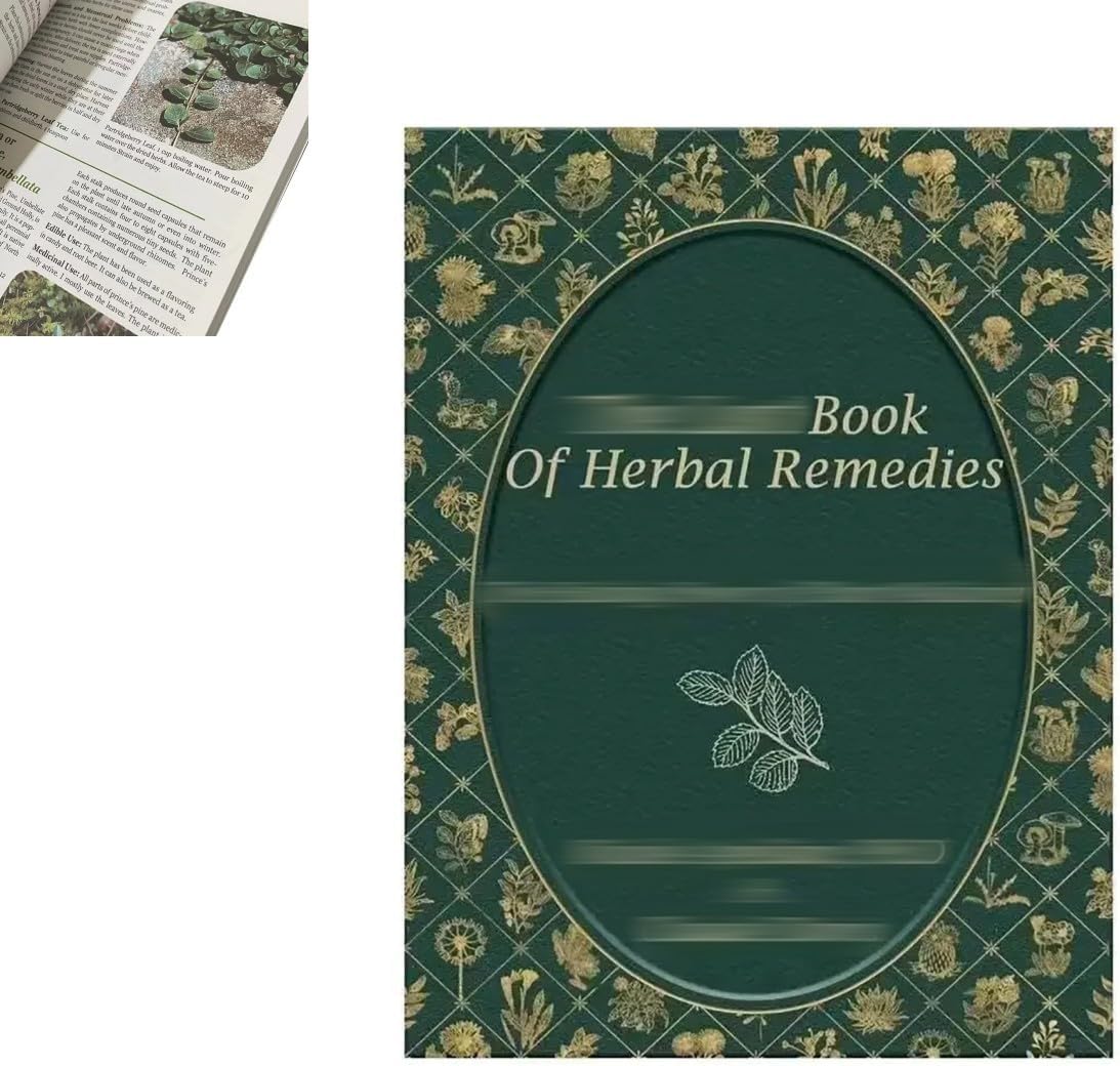 Herbal Remedies Book The Healing Power Of Plant for Health Enthusiast, Colored Inner Pages Contains Colored Images