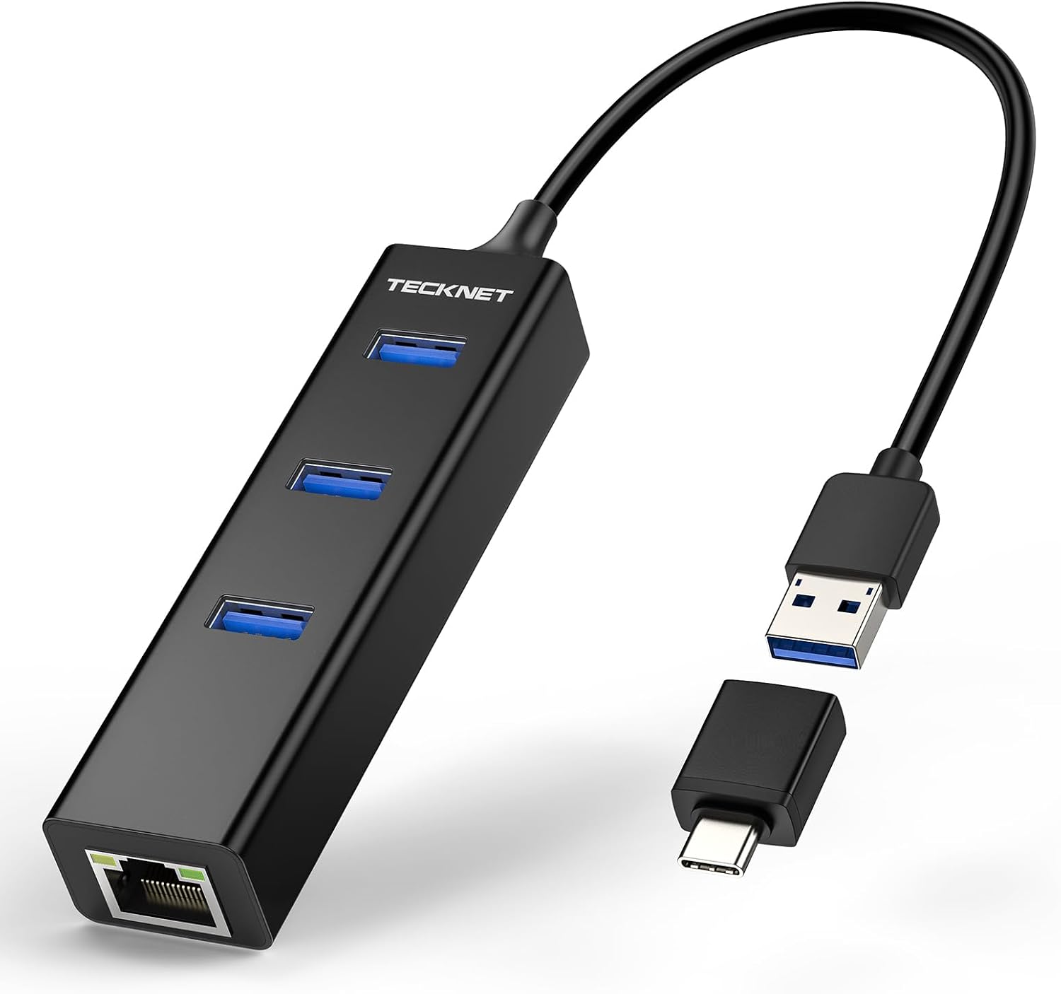 TECKNET USB C to Ethernet, Gigabit Ethernet Adapter for Laptop, Plug & Play