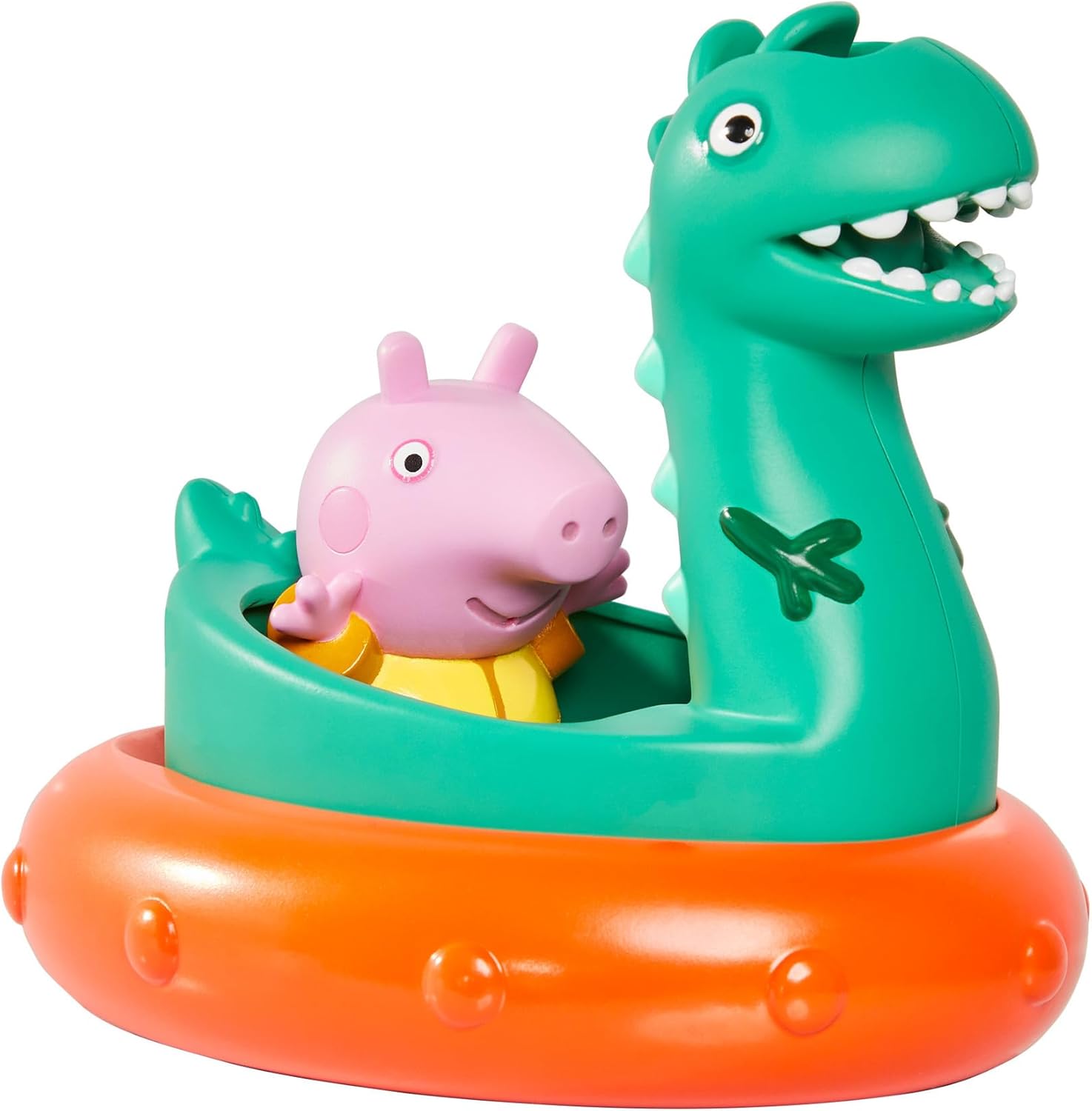 Toomies Peppa Pig George's Dinosaur Bath Float, Baby Bath Toys, Kids Bath Toys for Water Play, Fun Bath Accessories for Babies & Toddlers, Suitable for 18 Months, 2, 3 & 4 Year Olds