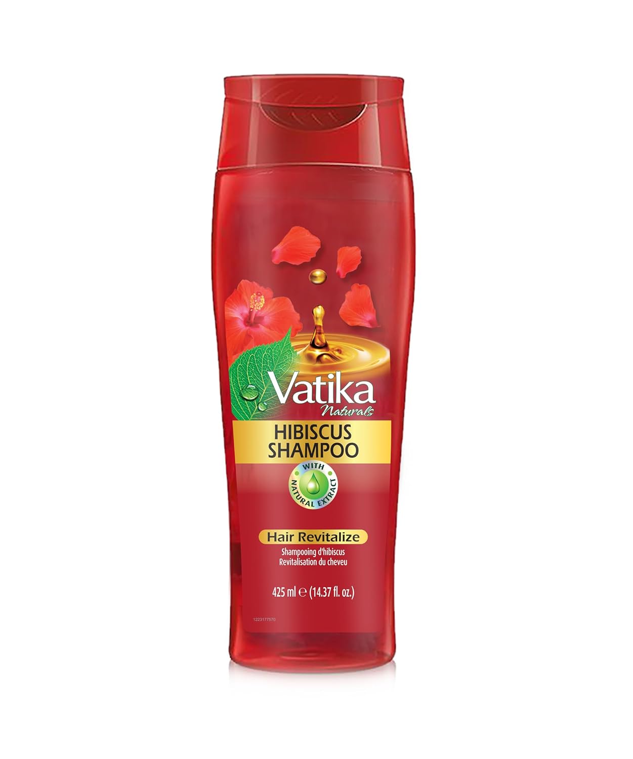 Vatika Naturals Oil Shampoo - Strengthen, Nourish, & Repeat for Luxuriously Revitalized Hair - Phthalate-Mineral Oil free - Hibiscus Extracts 425ML