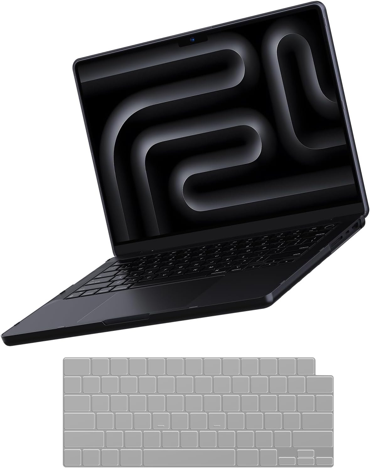for MacBook Pro 14 inch Case M4 2025 2024-2021 M3 M2 M1 Pro/Max [100% Match Official Color] Clear Hard Shell + Laptop Keyboard Cover - Space Black