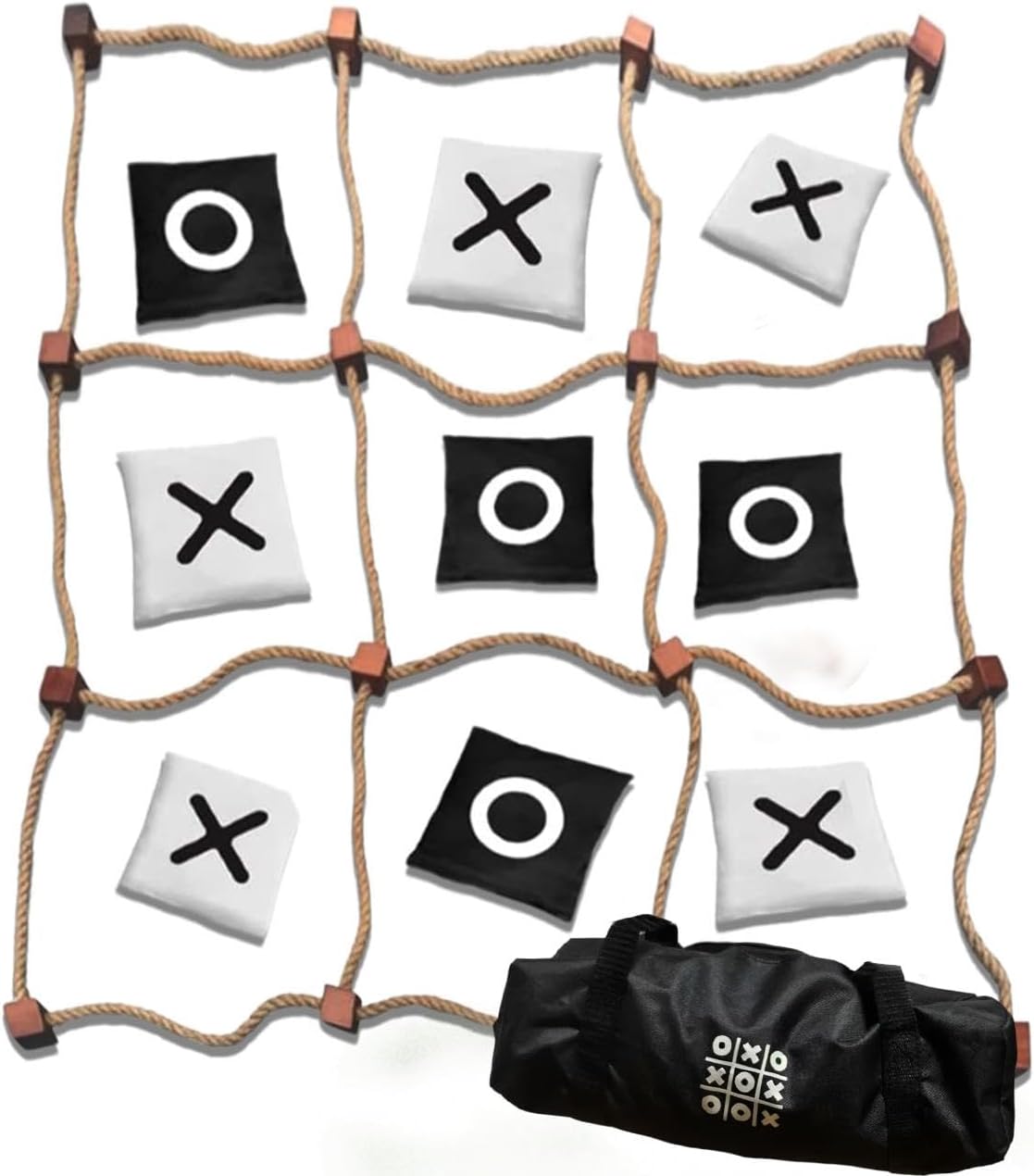 Giant Tic Tac Toe Games Outdoor | 4ft x 4ft | Bean Bag Toss Yard Outdoor Games for Kids Adults, OCES Backyard Lawn Camping Instant Setup No Assembly Large Lawn & Backyard Fun