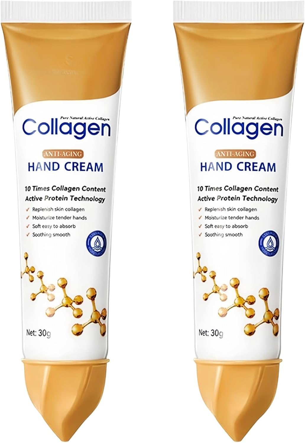 2PCS Anti-Aging Hand Cream with Collagen - Intensive Cracked Hands Repair Cream for Women, Deep Hydration & Rejuvenating Skincare Set