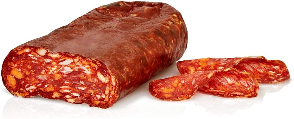 Spianata from Calabria, Typical Italian Spicy Salami with hot Chili, Half, Salumi Pasini, 900 gr