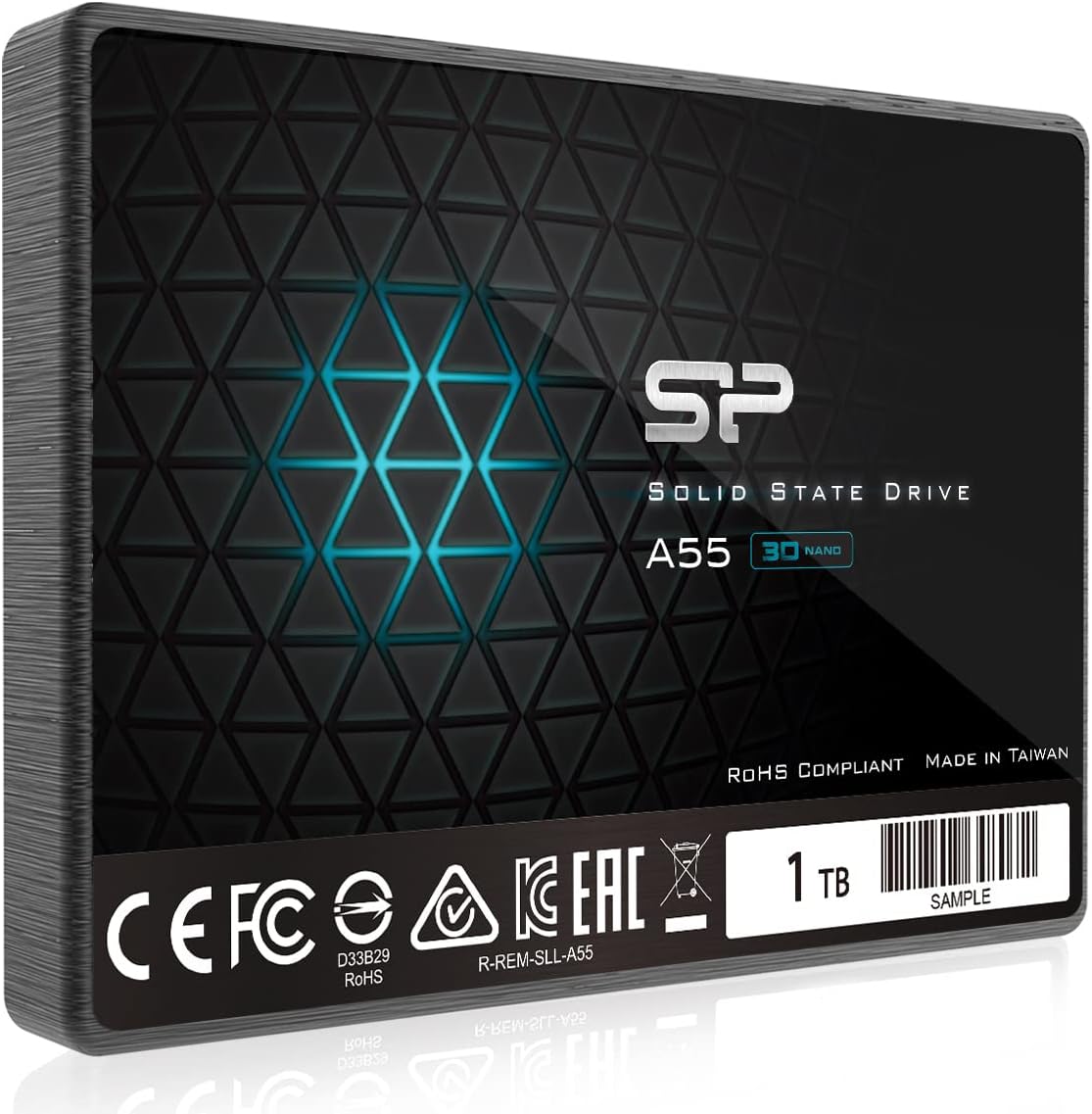 SP 1TB SSD 3D NAND A55 SLC Cache Performance Boost SATA III 2.5" 7mm (0.28") Internal Solid State Drive (SP001TBSS3A55S25)