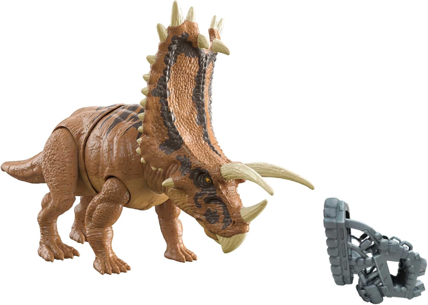 Jurassic World Camp Cretaceous Mega Destroyers Pentaceratops Dinosaur Action Figure, Toy Gift with Movable Joints, Attack and Breakout Feature