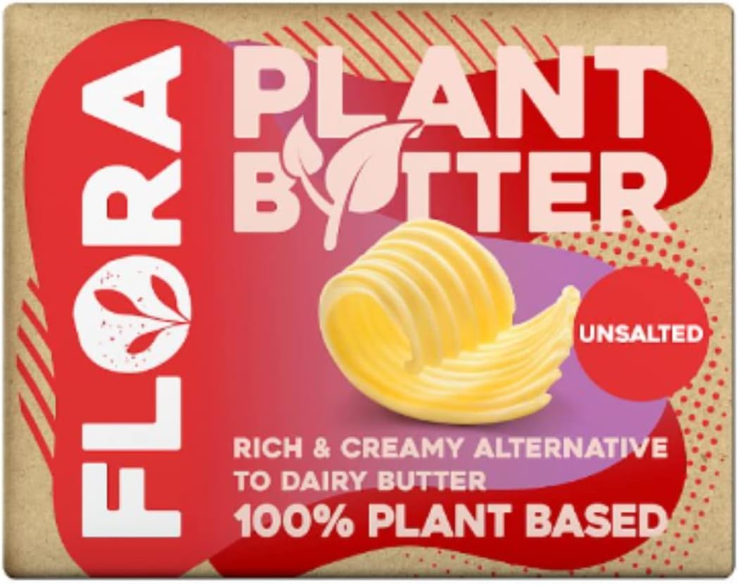 Flora Plant B+tter Unsalted Vegan Alternative to Butter 250g x 10