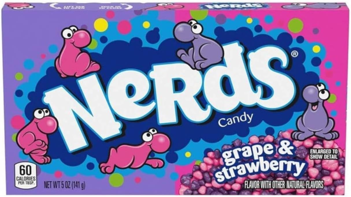 Wonka Nerds Grape & Strawberry Theatre Box, 141g
