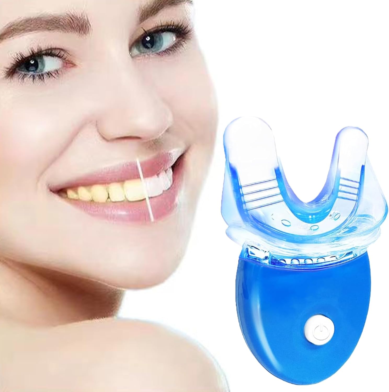 Professional Teeth Whitening LED Light, Reduces Sensitivity, Removes Stains, Single Blue LED