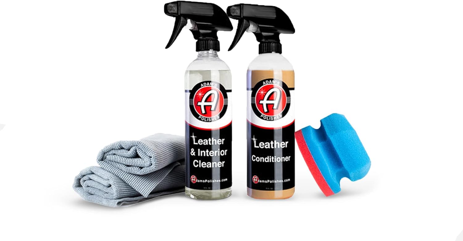 Adam's Polishes (Complete Leather Kit) - Leather Interior Cleaner & Conditioner Complete Leather Care Bundle