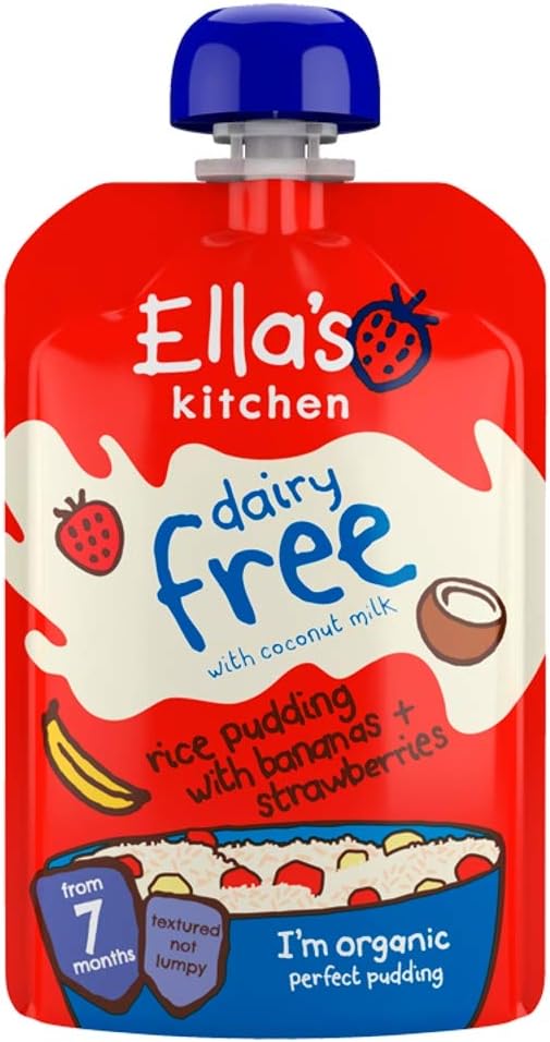 Ella's Kitchen Rice Pudding with Bananas & Strawberries, 80g